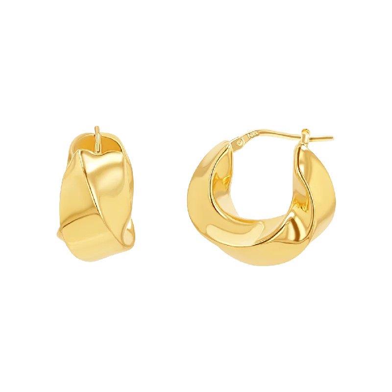 Thick Twist Hoop Earrings