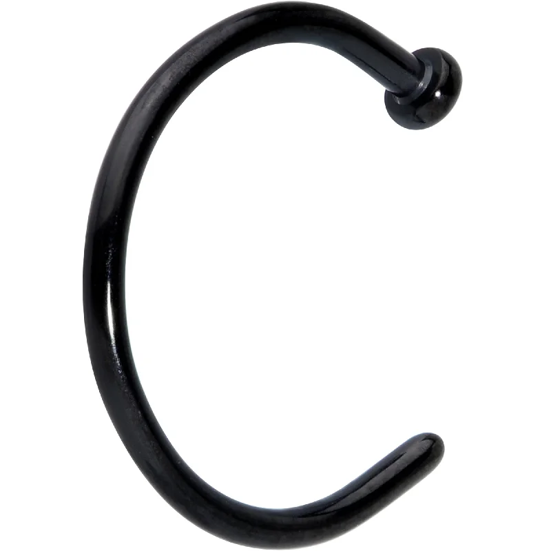 18 Gauge 3/8 Black PVD Implant Grade Titanium Disc Nose Hoop