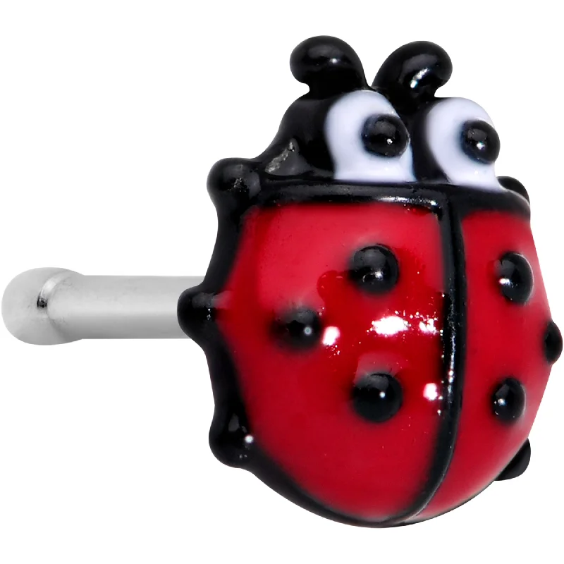 20 Gauge 1/4 Red Insect Ladybug Nose Bone