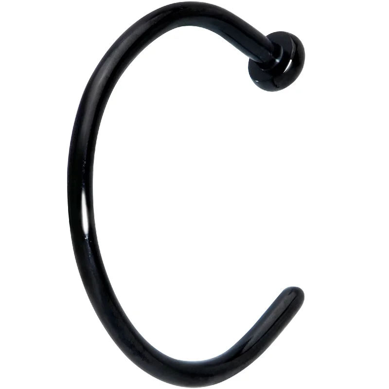 20 Gauge 3/8 Black PVD Implant Grade Titanium Disc Nose Hoop