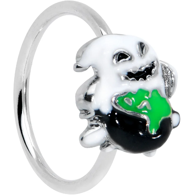 20 Gauge 5/16 Ghost Goo Cauldron Halloween Nose Hoop