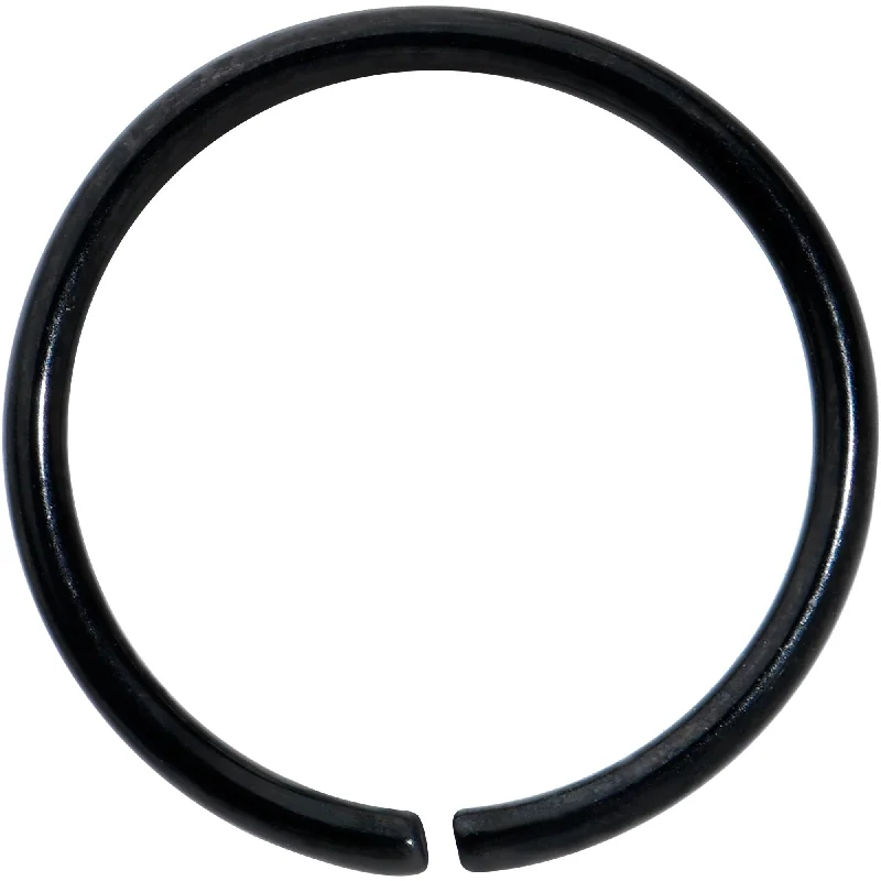 20 Gauge 9mm Black PVD Grade 23 Titanium Bendable Hoop Ring