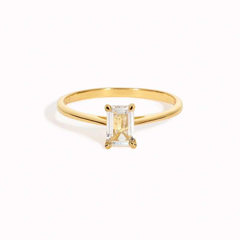 Baguette Ring White Topaz - Charlotte