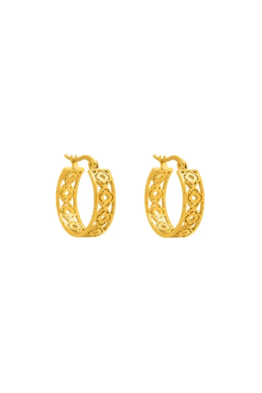 Martina's Logo Petite Hoop Earring Set