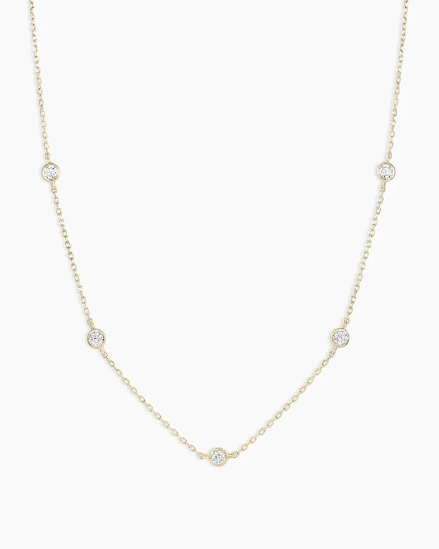 Classic Five Diamond Necklace