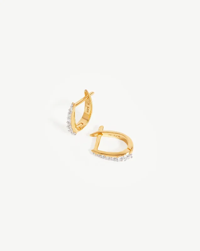 Claw Huggies | 18k Gold Vermeil/Pavé