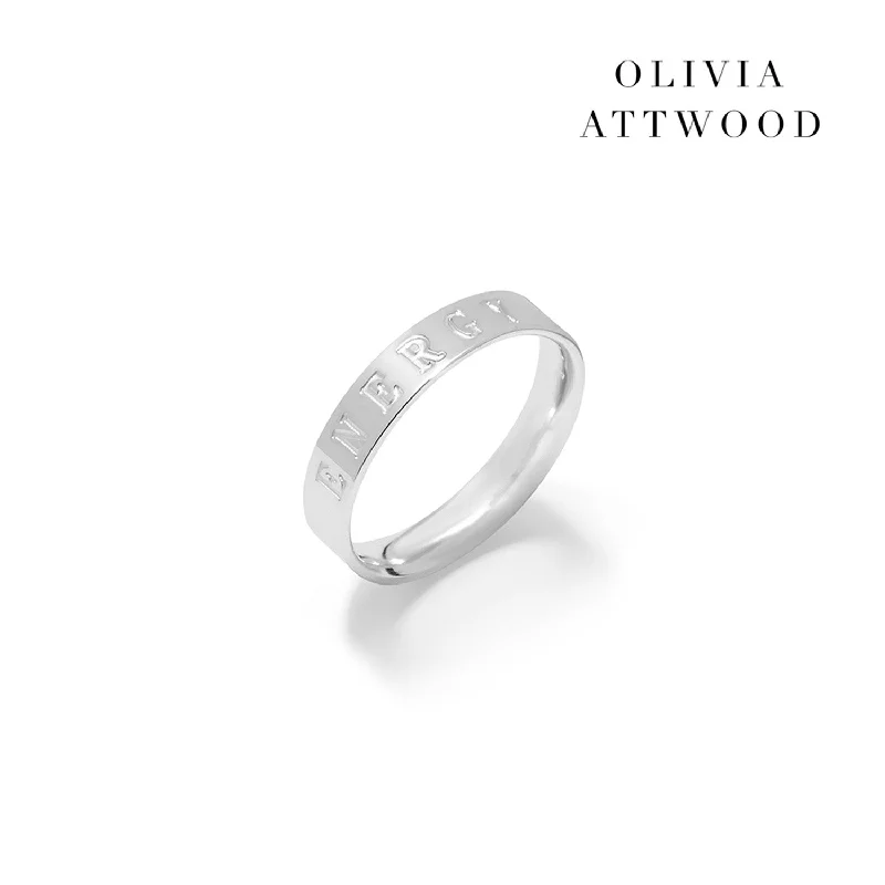 Custom Stamped Name Ring (Silver)