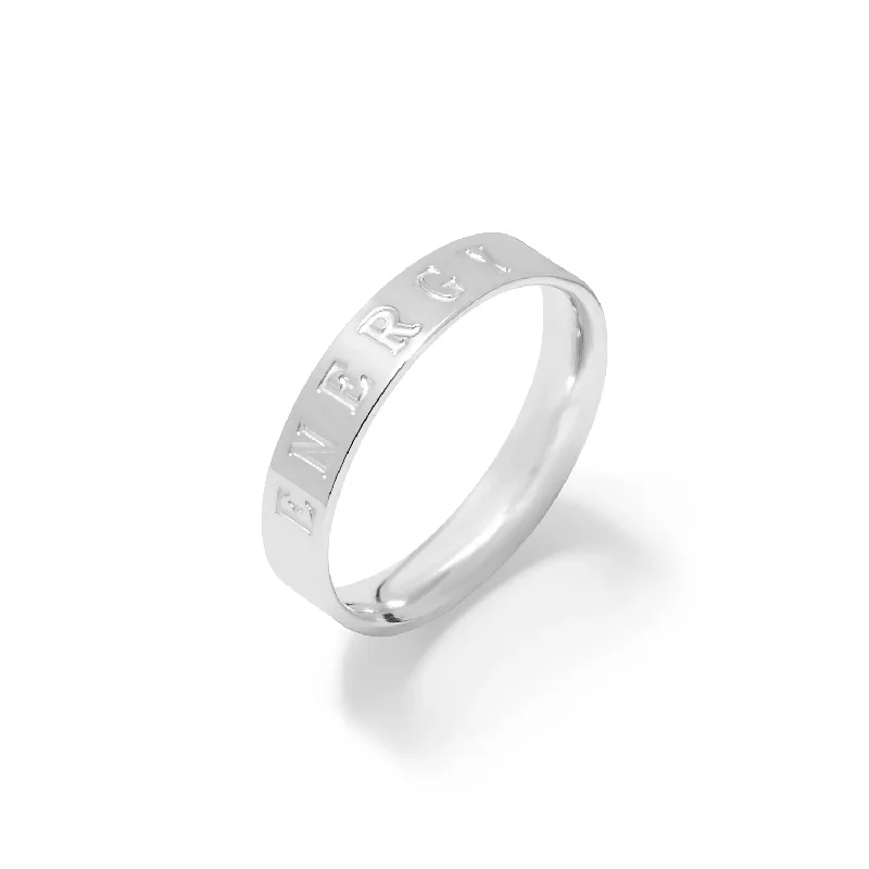 Custom Stamped Name Ring (Silver)