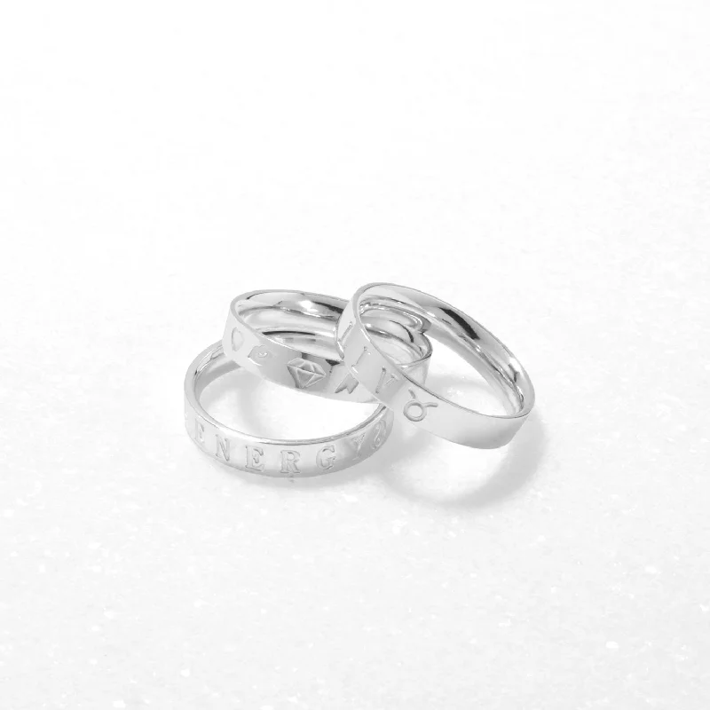 Custom Stamped Name Ring (Silver)