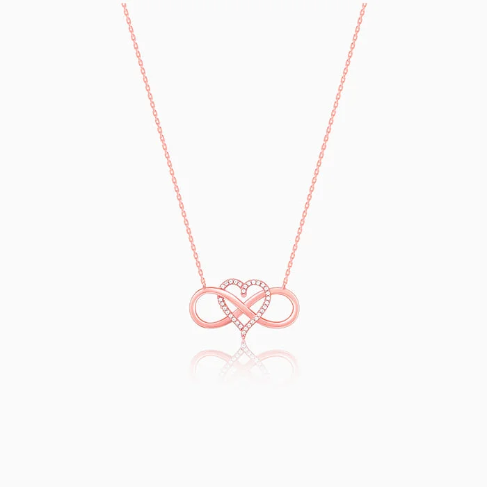 Rosegold Infinity Heart Necklace