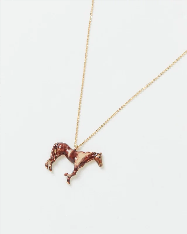 Fable Enamel Horse Long Necklace