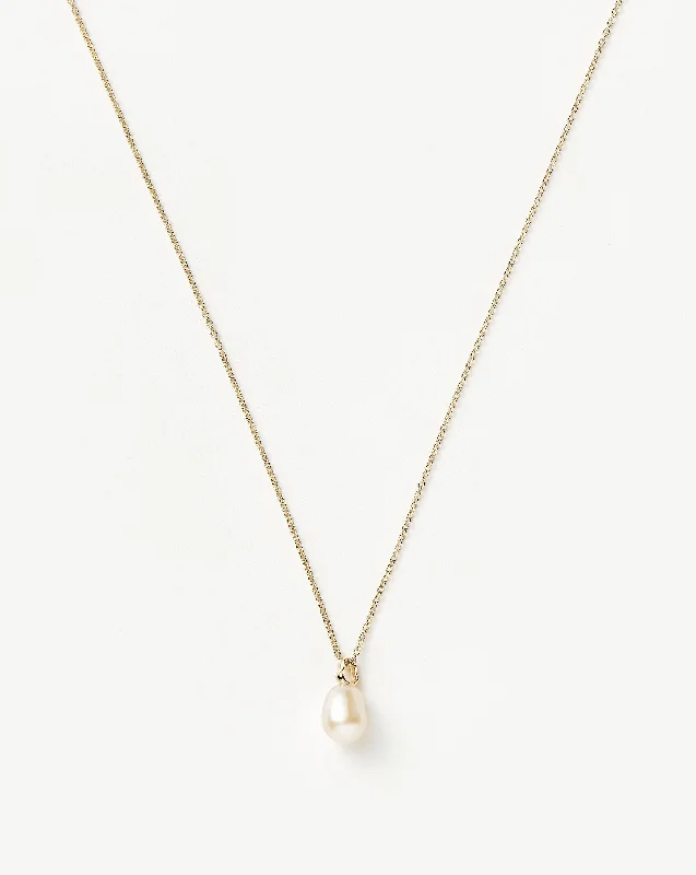 Fine Baroque Pearl Organic Pendant Necklace