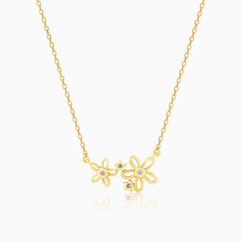 Golden Shimmer Bloom Necklace