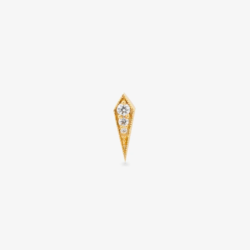 18K Lizzie Mandler Kite Stud - Piercing