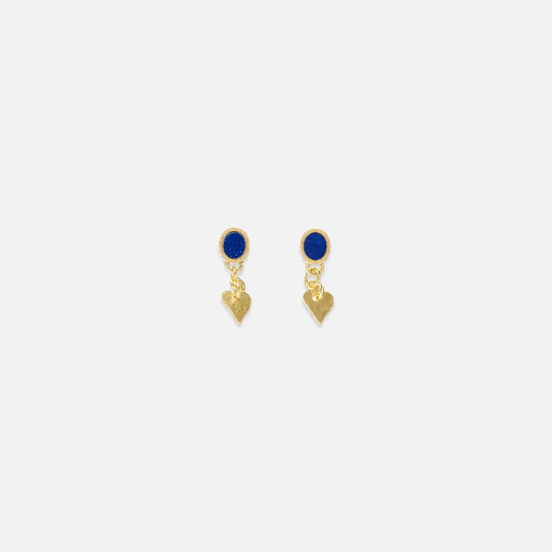 Lapis Love Drop Earrings