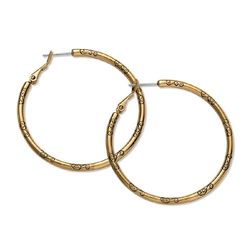 Large Hoop Charm Earrings