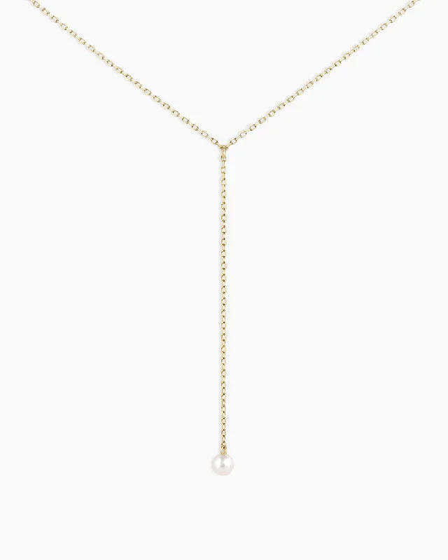 Pearl Lariat Necklace