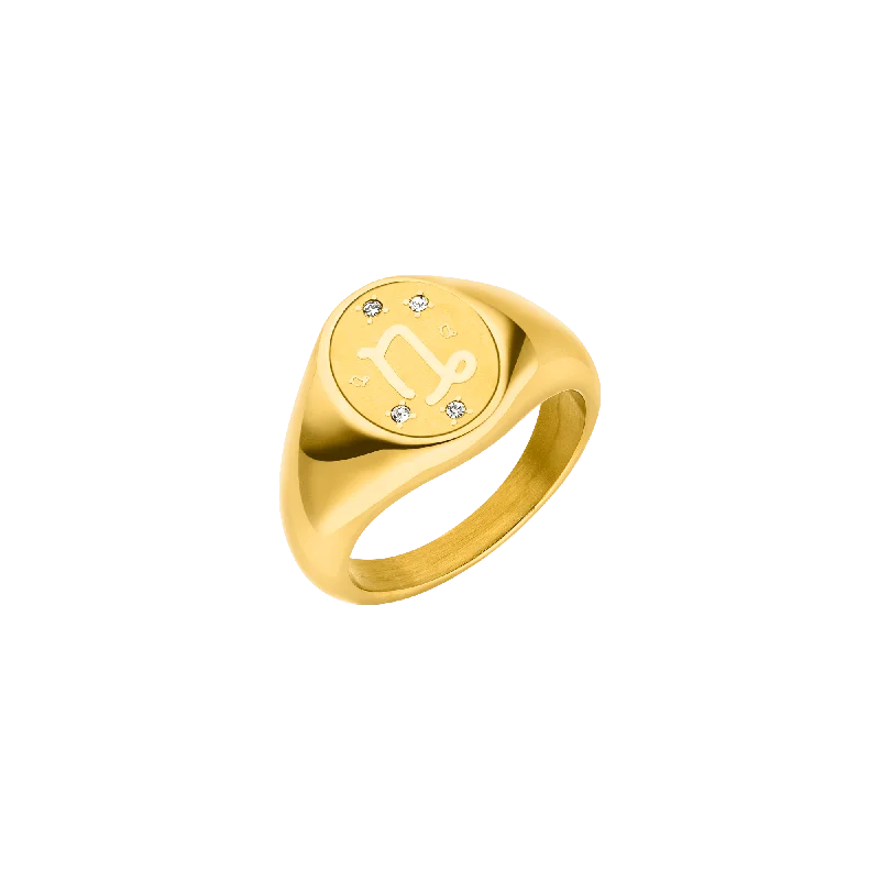 Steinbock Zodiac Ring