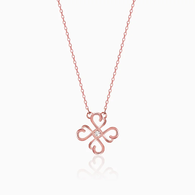 Rose Gold Clover Necklace