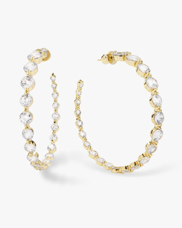 She's an Icon Hoops 2"" - Gold|White Diamondettes