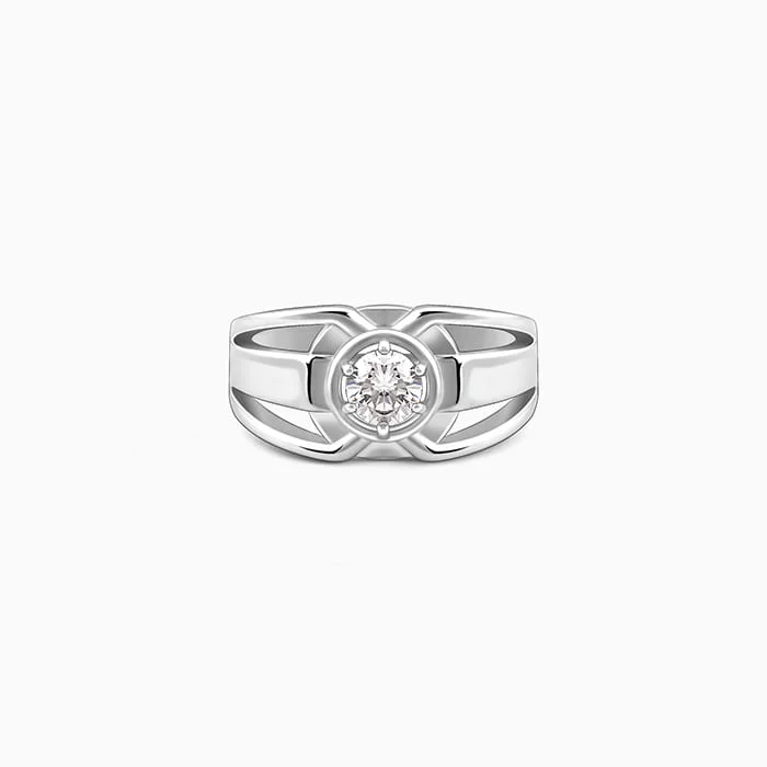 Silver Fashionable Ring For Him