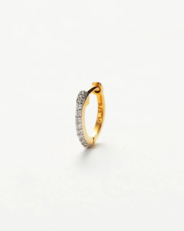 Pave Single Huggie | 18k Gold Vermeil/Cubic Zirconia