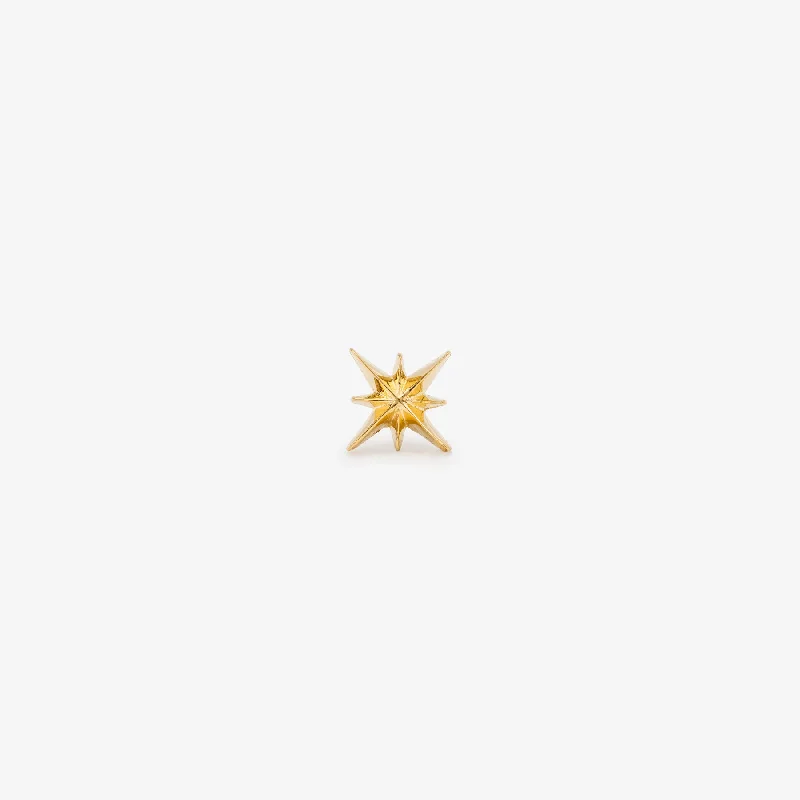 18K Lizzie Mandler Starburst Stud - Piercing