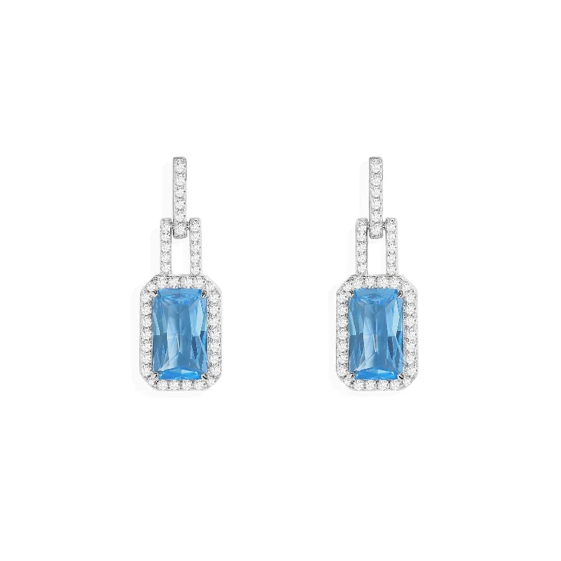 Statement Lagoon Blue Earrings