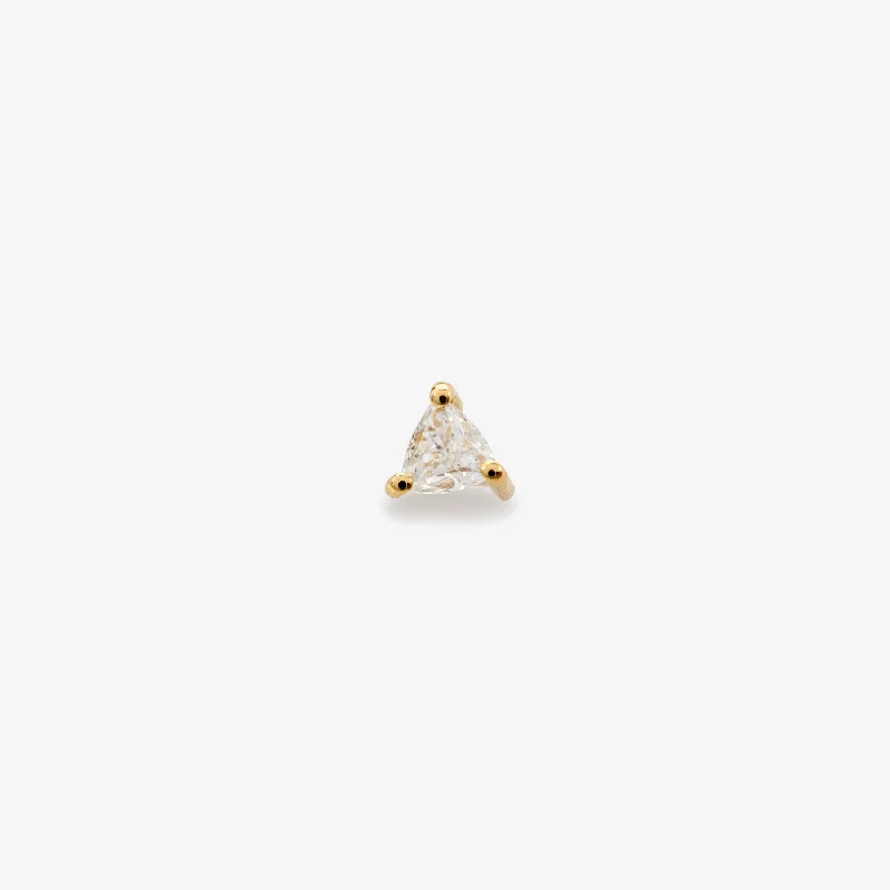 18K Lizzie Mandler Trillion Mini Stud - Piercing